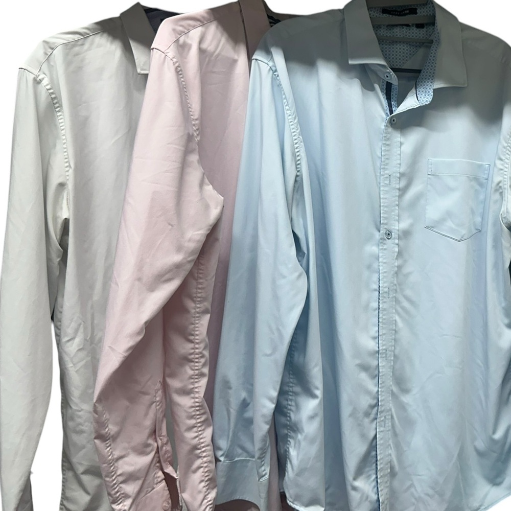 MENS SET OF 3 EASY CARE DRESS SHIRTS